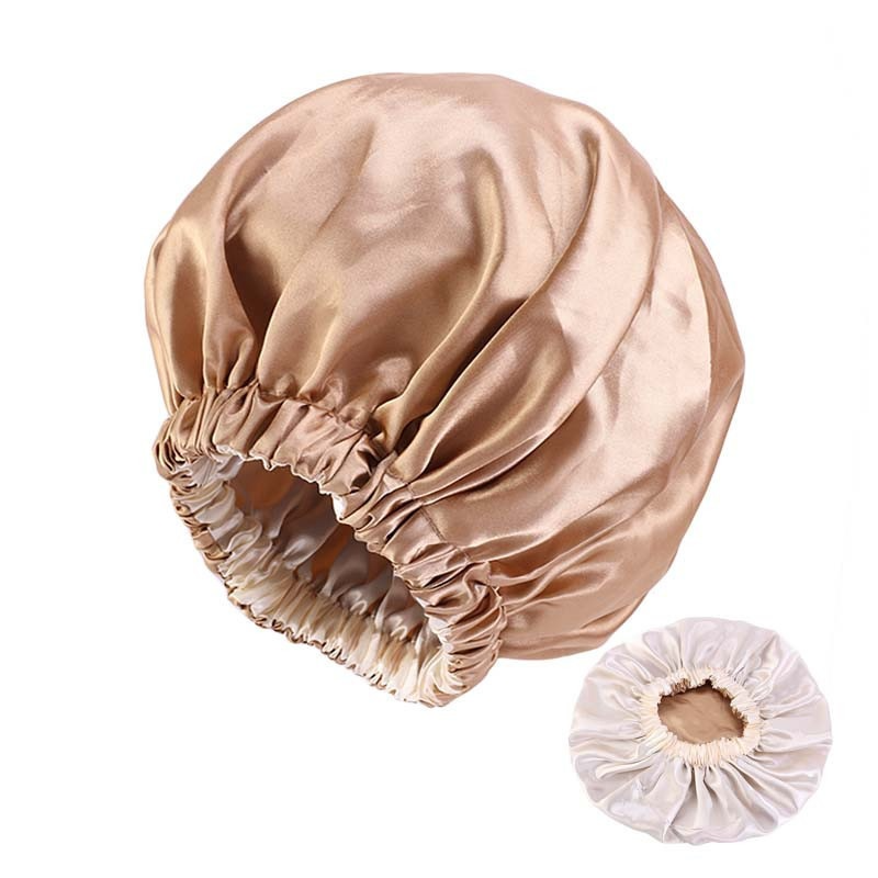 The Happy Neighbor Adjustable Double-Layer Satin Bonnet