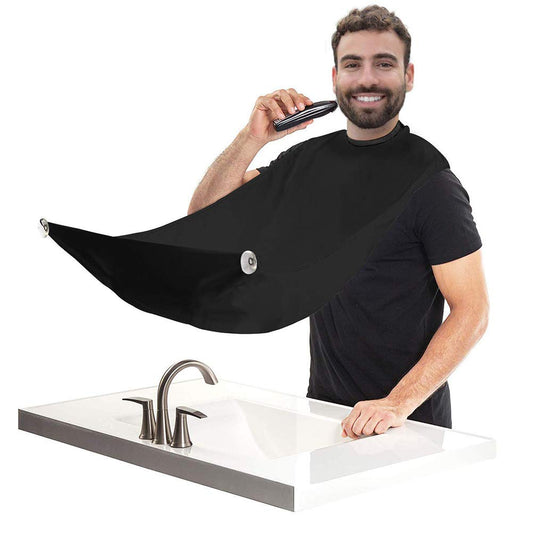 TecTake Beard Bib Apron Mens Beard Hair Catcher for Shaving and Trimming Non-Stick Beard Shave Cape Grooming Accessories Tools & Gifts for Husband or Dad
