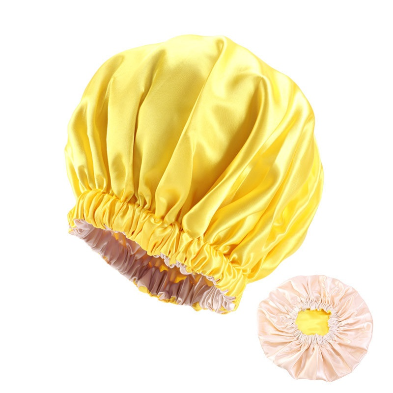 The Happy Neighbor Adjustable Double-Layer Satin Bonnet