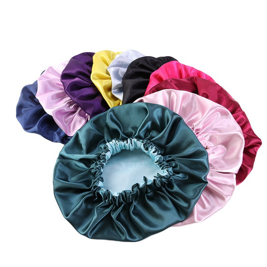 The Happy Neighbor Adjustable Double-Layer Satin Bonnet