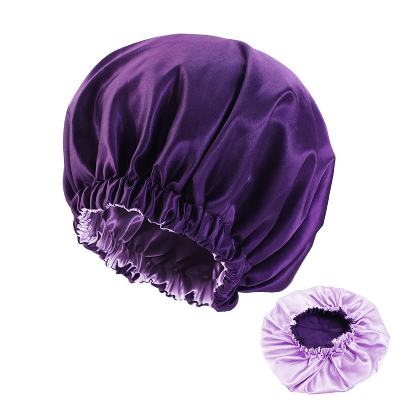 The Happy Neighbor Adjustable Double-Layer Satin Bonnet