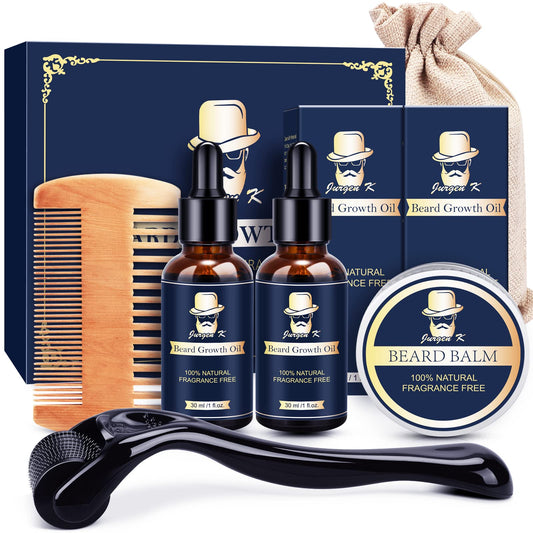 Jurgen K Men's Beard Enhancement Kit with Growth Oils & Balm