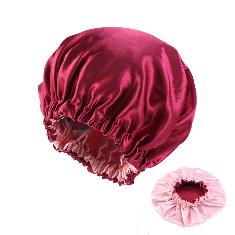 The Happy Neighbor Adjustable Double-Layer Satin Bonnet
