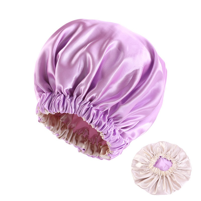The Happy Neighbor Adjustable Double-Layer Satin Bonnet