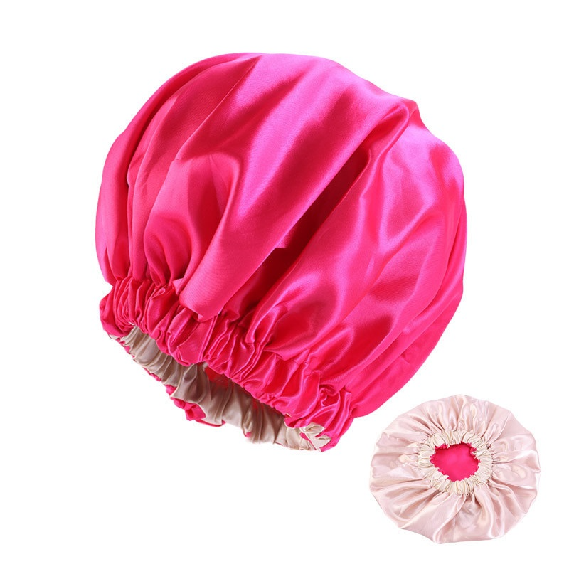 The Happy Neighbor Adjustable Double-Layer Satin Bonnet